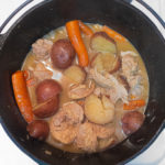 one pot braised boneless chicken thighs with potatoes and carrots