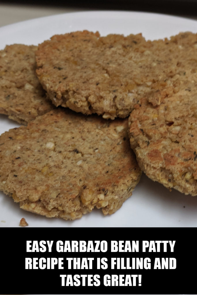 easy garbanzo bean patty recipe pinterest image