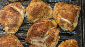 crispy oven baked bone-in chicken thighs recipe