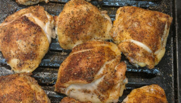 crispy oven baked bone-in chicken thighs recipe
