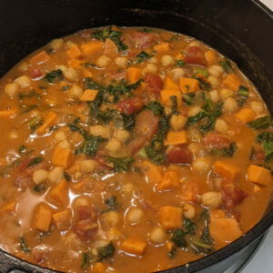 peanut butter sweet potato and chickpea recipe.