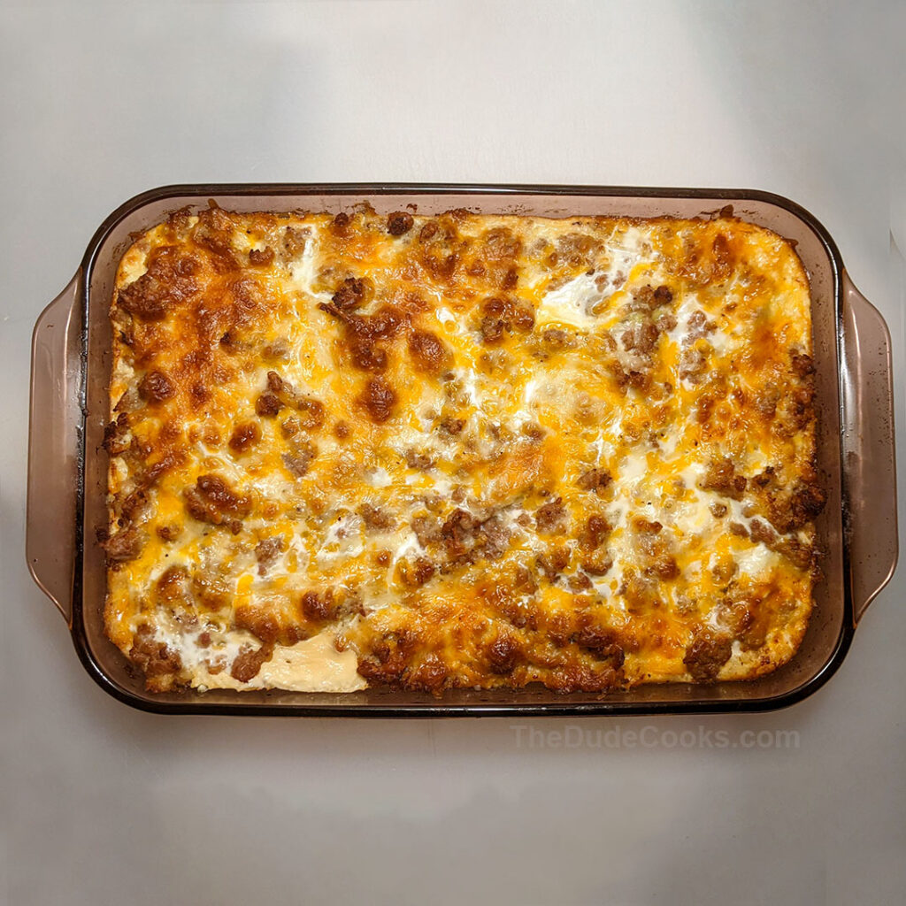 Easy Sausage Egg Cheese and Hash Brown Breakfast Casserole