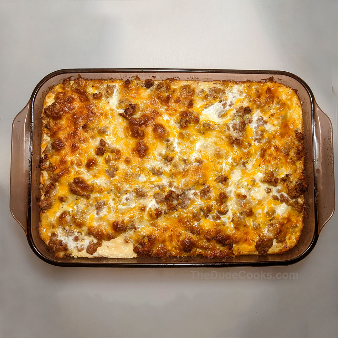 potato cheese sausage egg hash brown breakfast casserole recipe