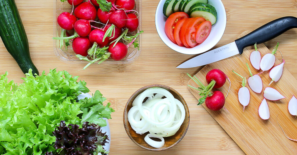 tools for making salad