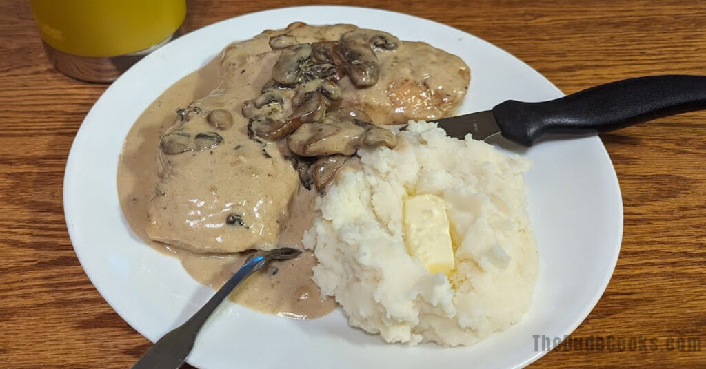 Chicken in a creamy mushroom sauce recipe