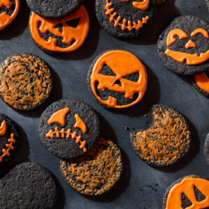 black cocoa halloween cookies