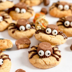 peanut butter spider halloween cookies