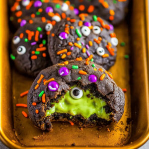 slime halloween cookies