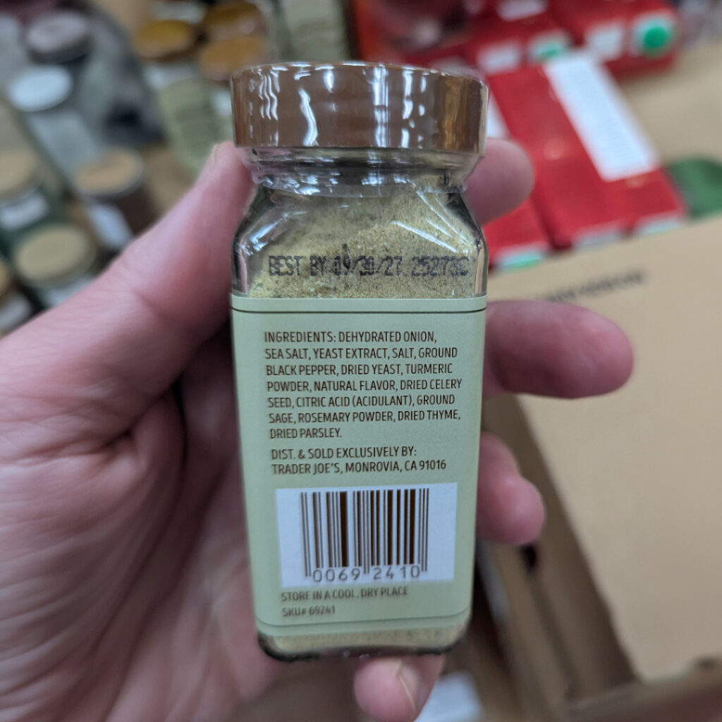 Trader Joe's Everything But The Leftovers Ingredients. 