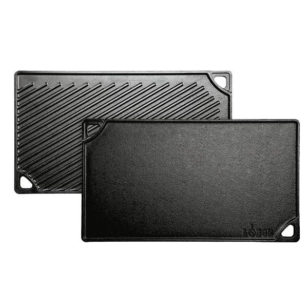 Reversible cast iron griddle