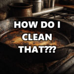Tools for cleaning a cast iron pan