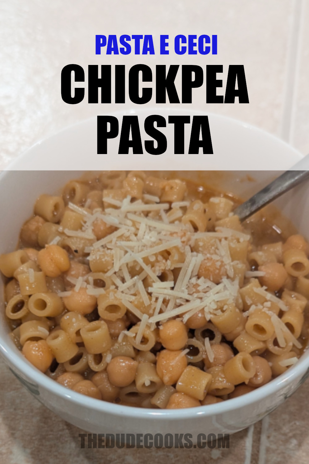 pasta e ceci recipe pinterest pin

