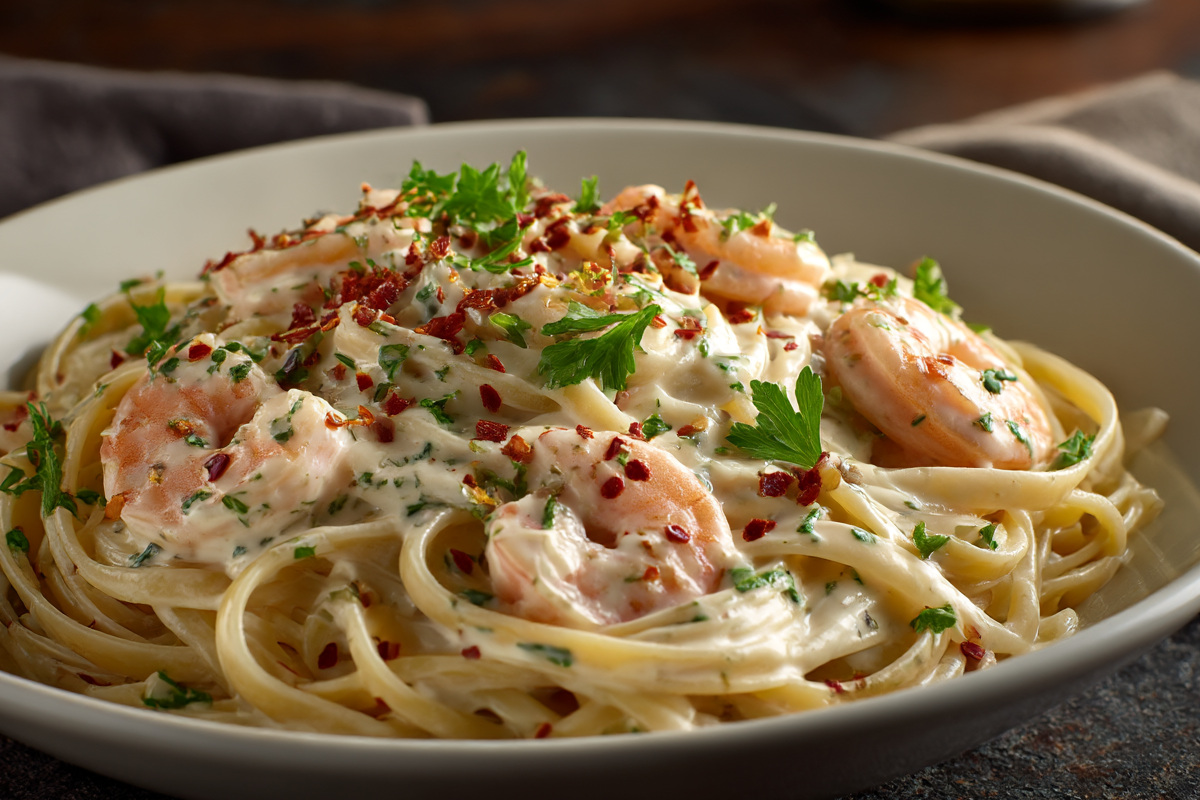 Creamy shrimp alfredo recipe