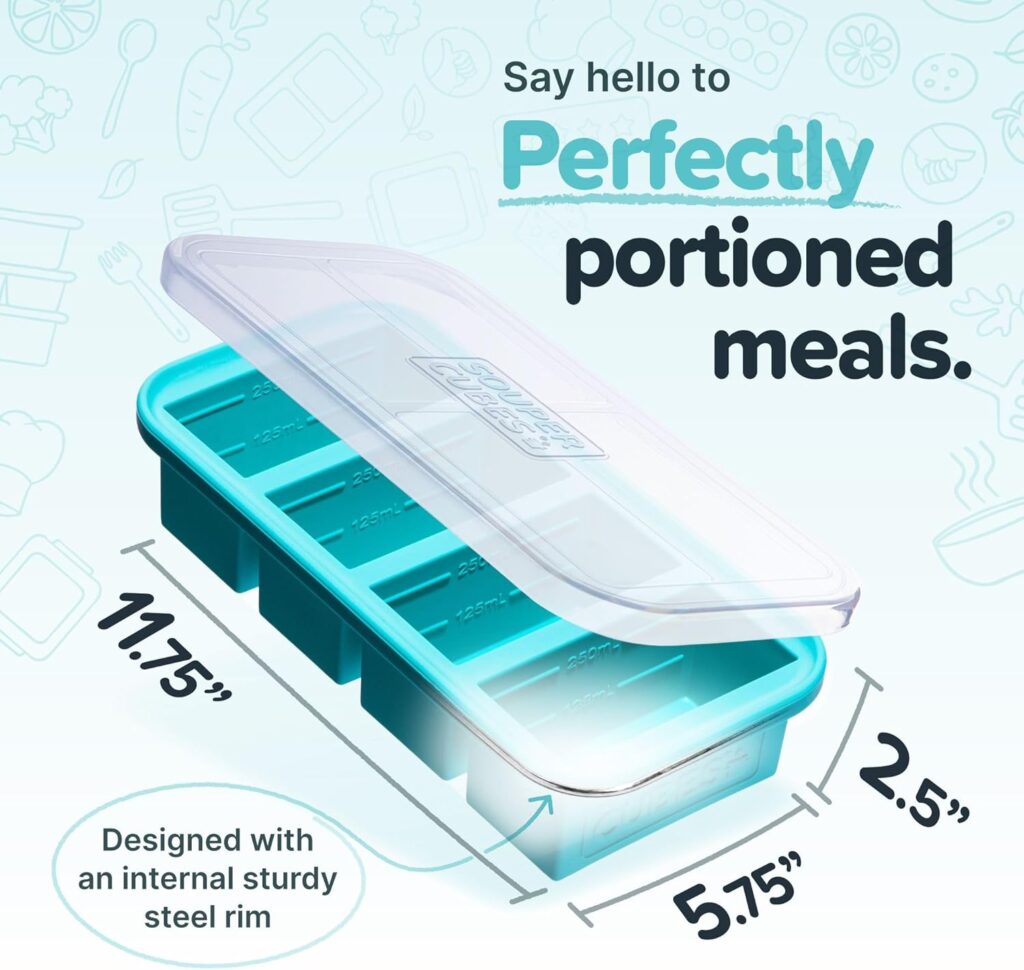 Souper Cubes are the best way to store/freeze things like soups, chilis, and cooked ground meat.