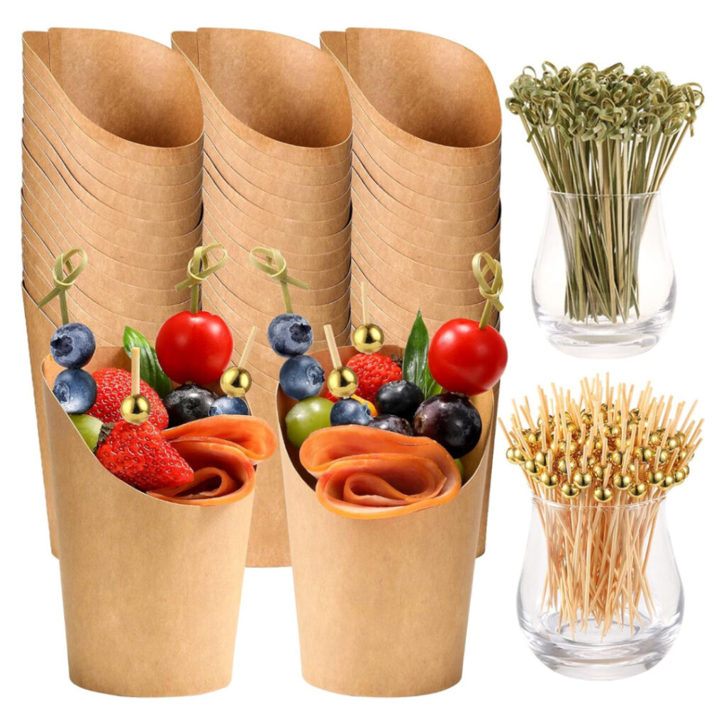 Paper grazing cups make cleanup a breeze!