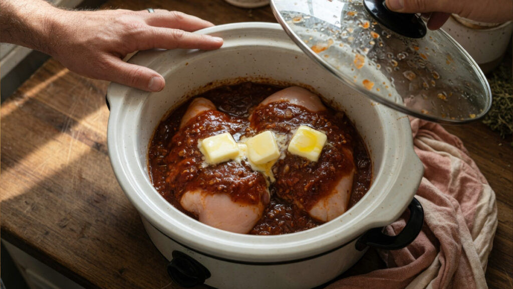 Butter chicken in slow cooker