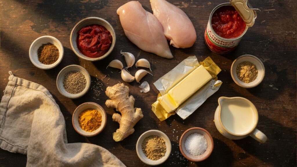 Butter chicken ingredients