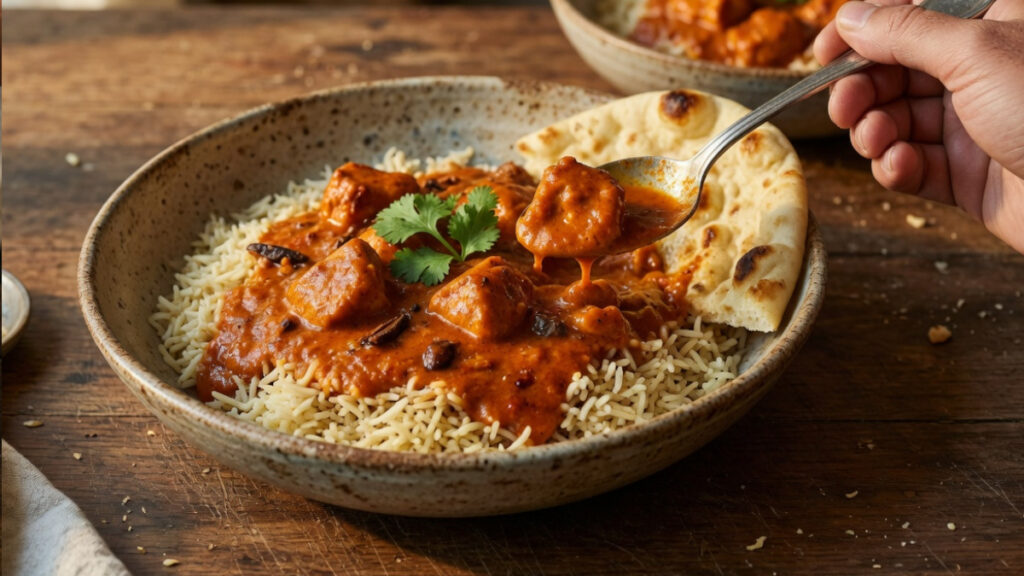 Finished butter chicken