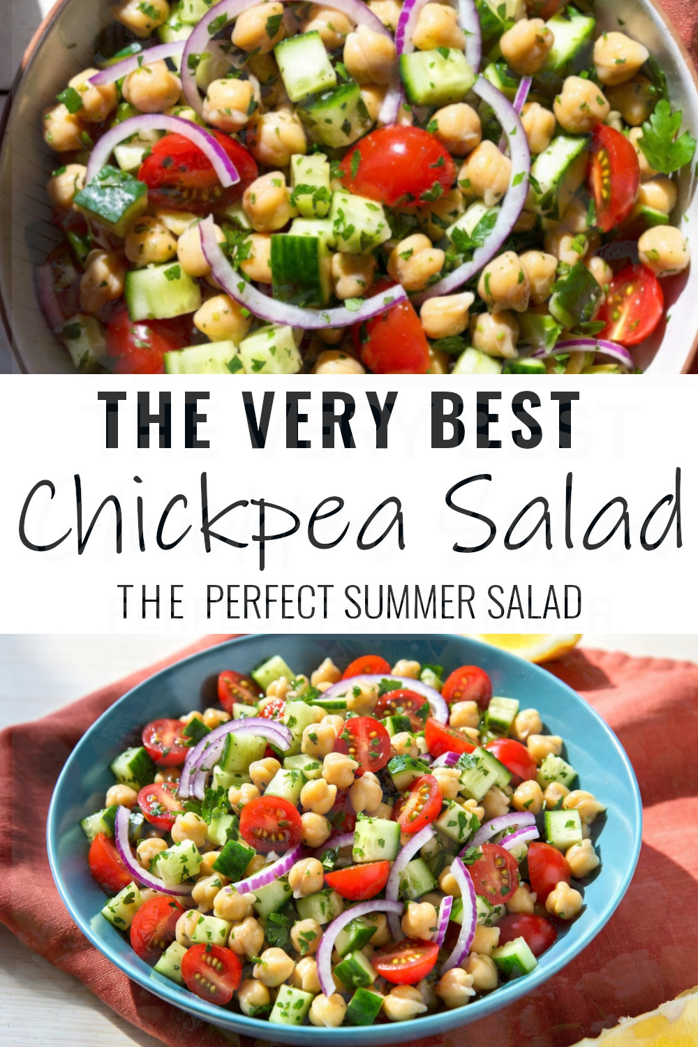 Chickpea Salad recipe Pinterest image
