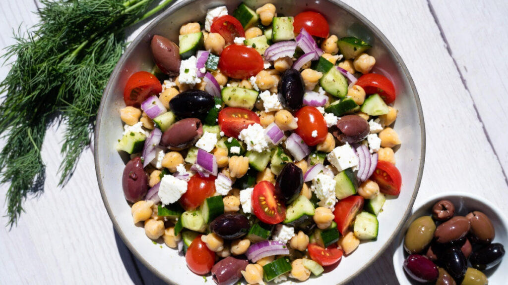 Finished Greek Chickpea Salad